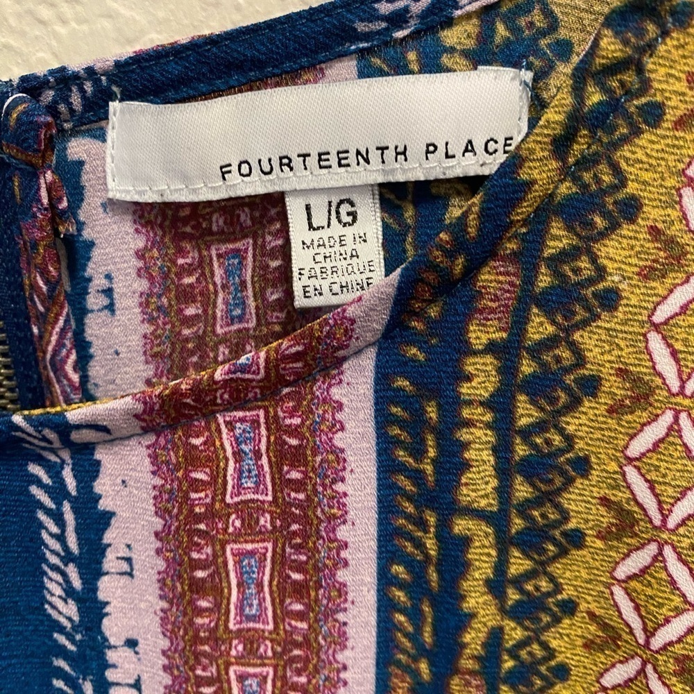 Fourteenth Place Aztec Boho Style Blouse - Picture 6 of 6